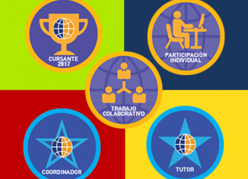 Cuadro con insignias digitales utilizadas en e-learning